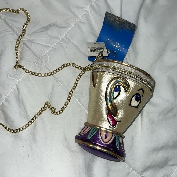 DISNEY X DANIELLE NICOLE NWT RARE CHIP BEAUTY & THE BEAST CROSSBODY BAG - Picture 2 of 4